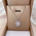 fashion titanium steel full diamond snowflake necklace clavicle chainpicture10